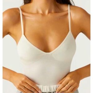 JOAH BROWN Slimming Triangle Cami XS/S in Bone Rib